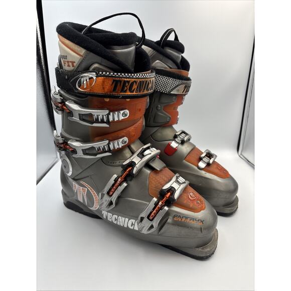 Tecnica Entryx 8 Ski Boots Downhill Men’s 10-10.5 US (28-28.5) Gray Orange - Picture 1 of 11